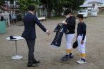ユニホーム進呈の模様:六戸町野球クラブスポーツ少年団